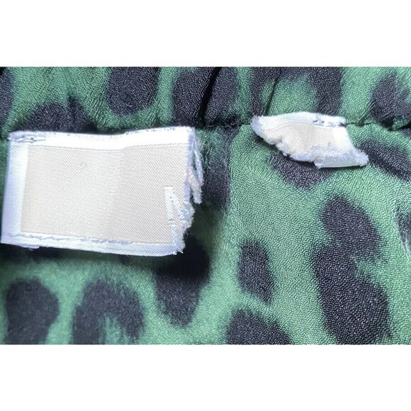 Michael Kors Green Cheetah Animal Print Off the Shoulder Ruffle Top 1X 2X READ - Picture 13 of 14